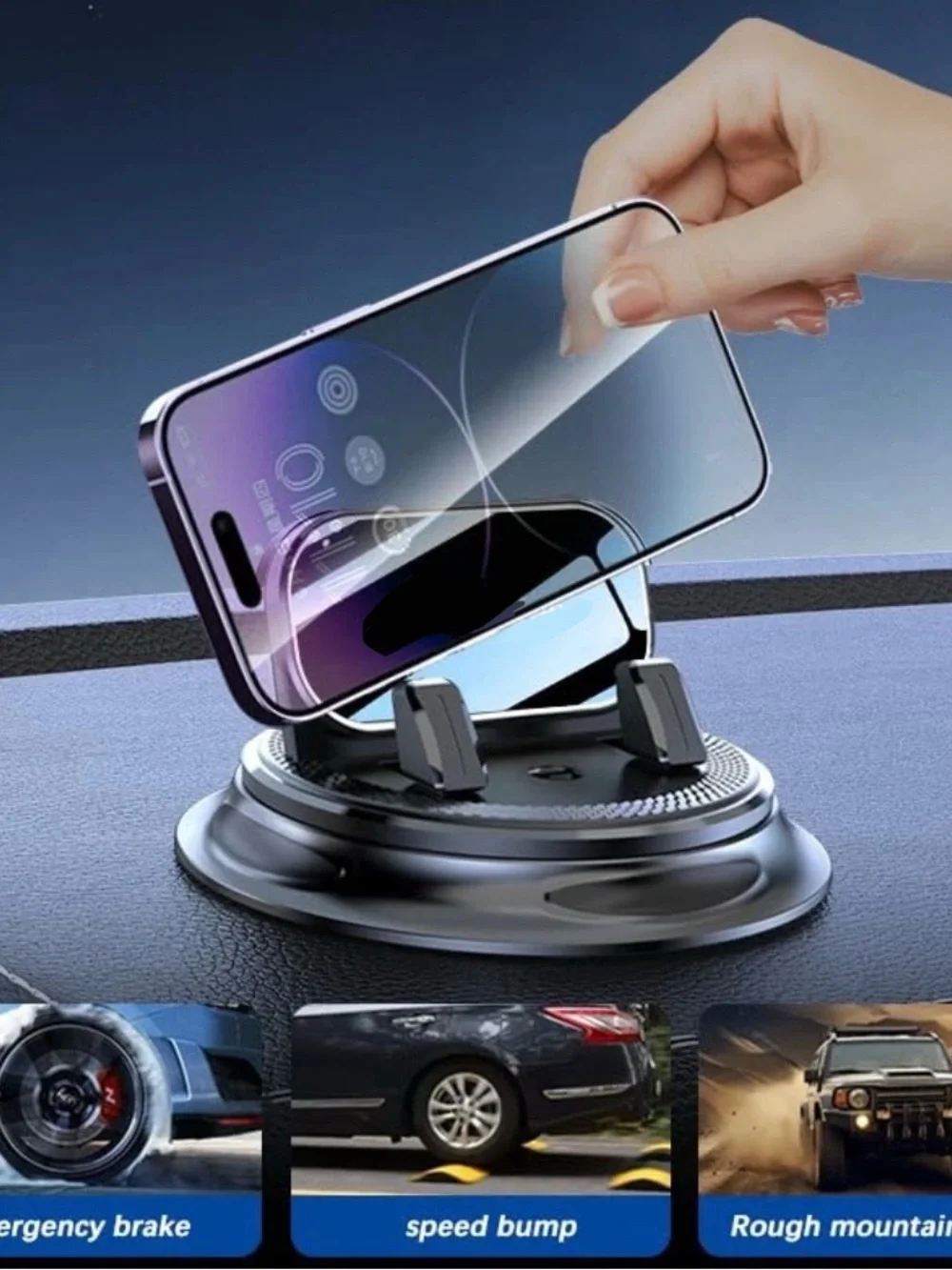 Cell Phone Mount for Car - Black